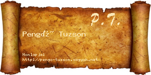 Pengő Tuzson névjegykártya